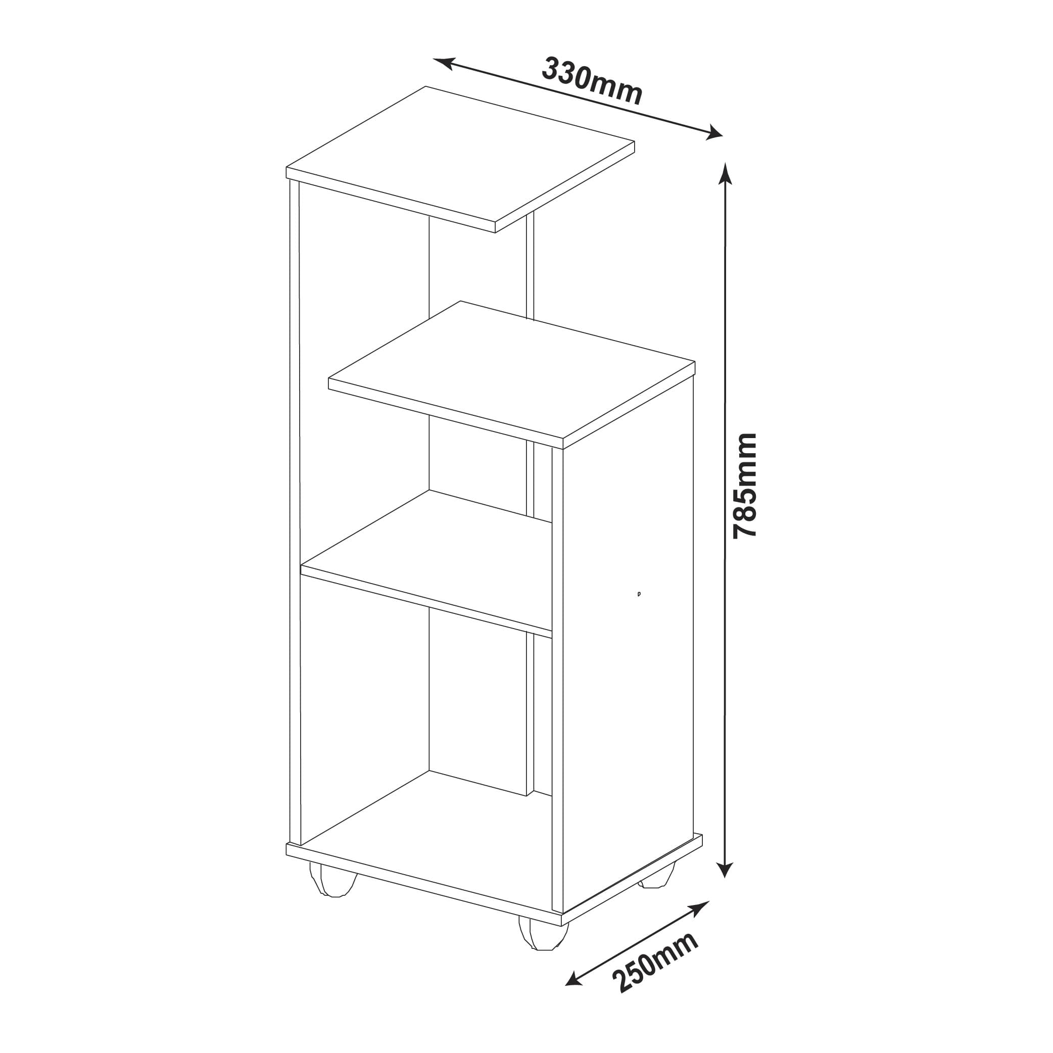 Bis End Table Walnut Black - Click Furniture