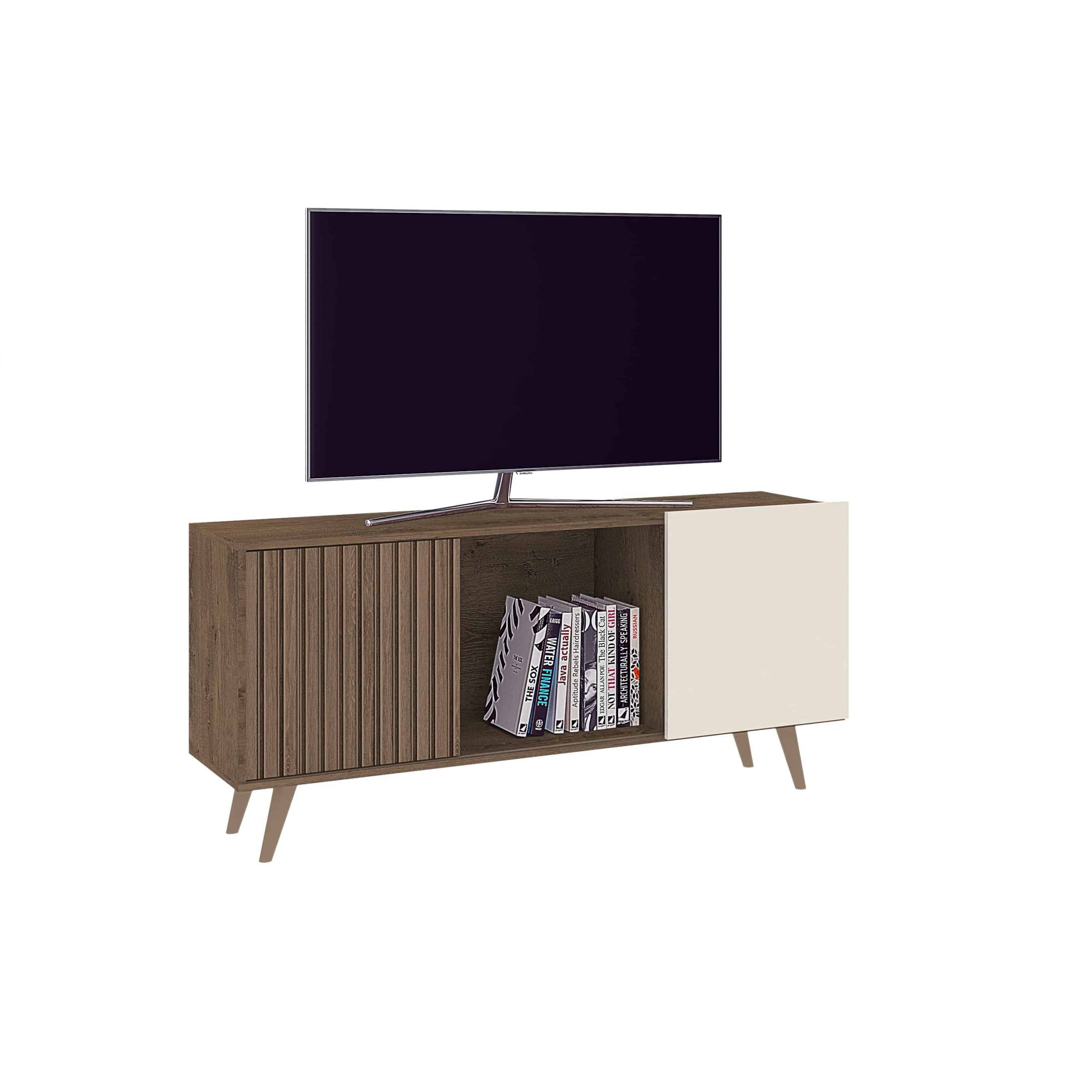 Cancun Tv Stand Mocha-Cream - Click Furniture