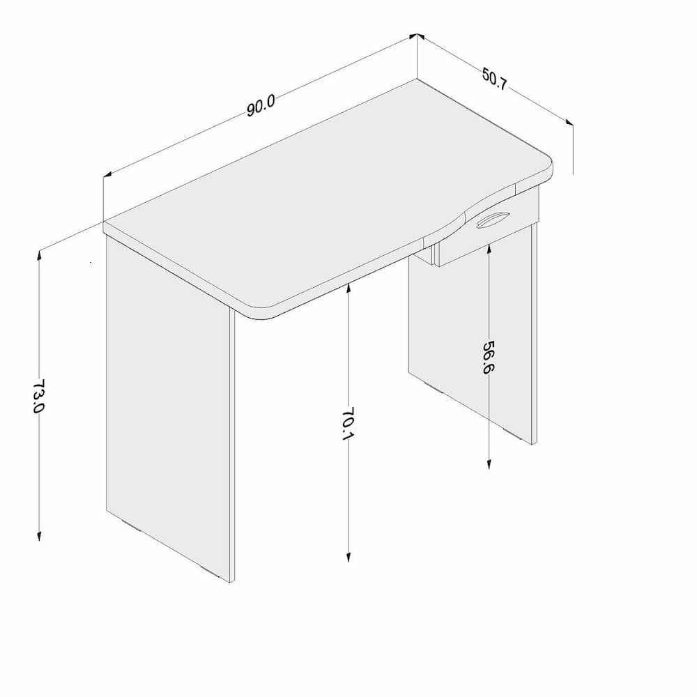 Diego Brown Office Table - Click Furniture