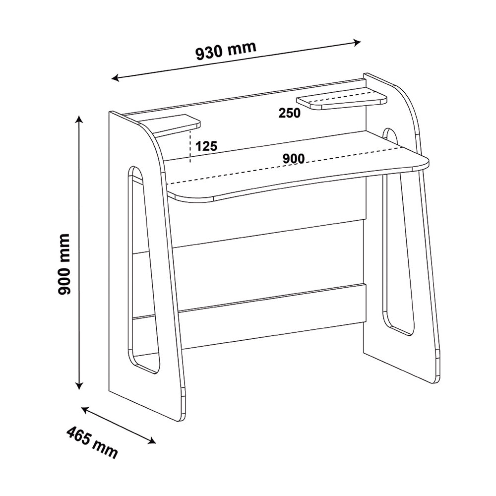 Cyber Desk Black - Click Furniture