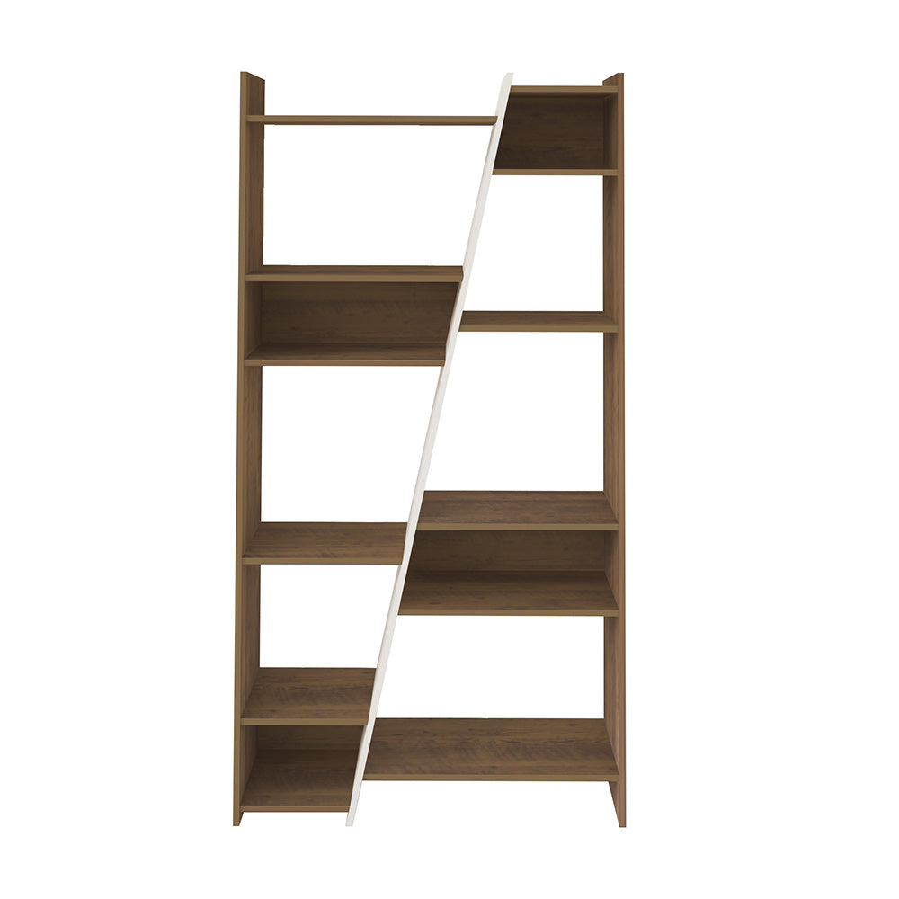 Zap Bookcase Pine Off White - Click Furniture