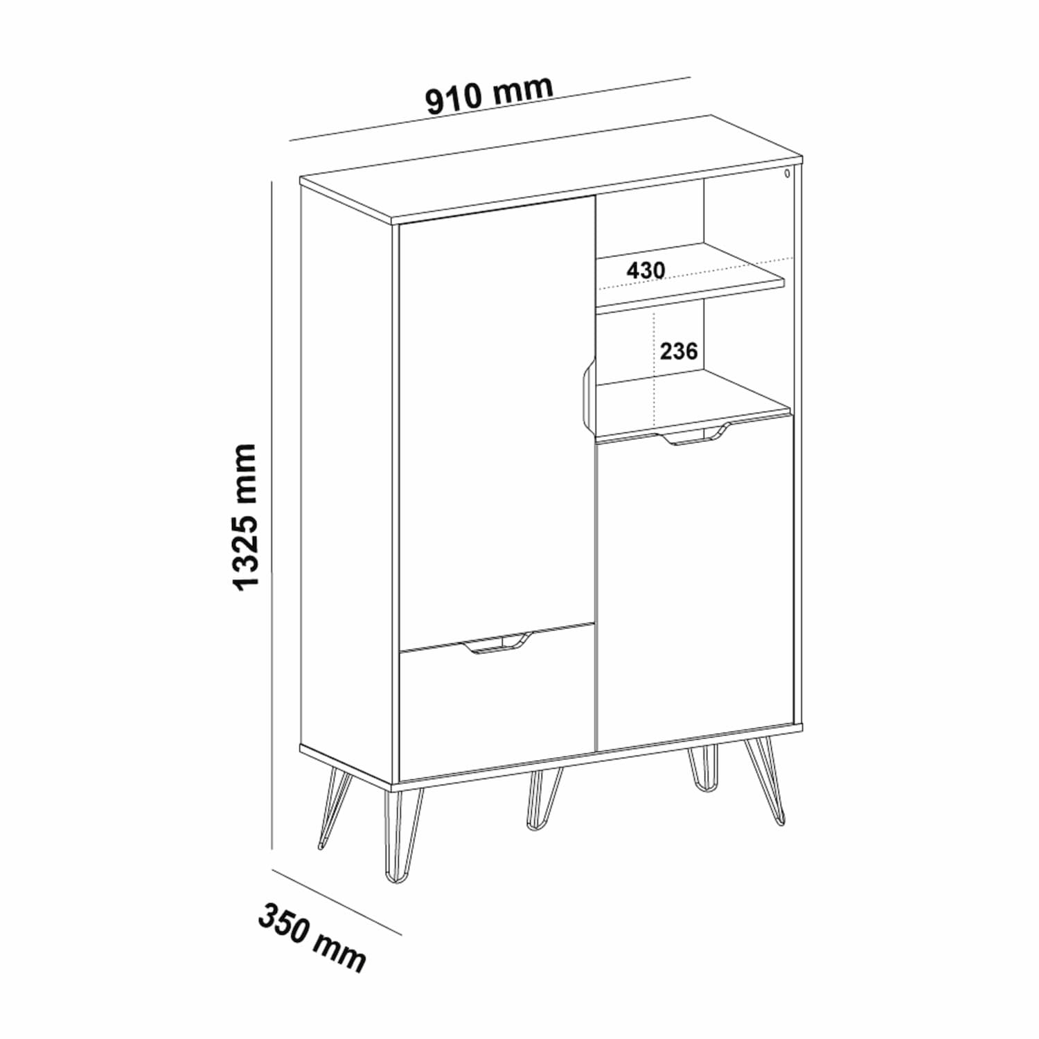 Stockholm Display Cabinet - Click Furniture