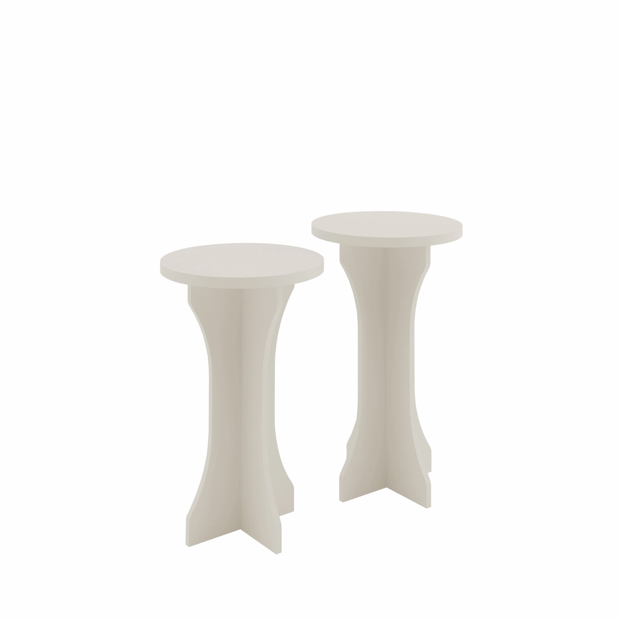 Luck End Tables Off-White - Click Furniture