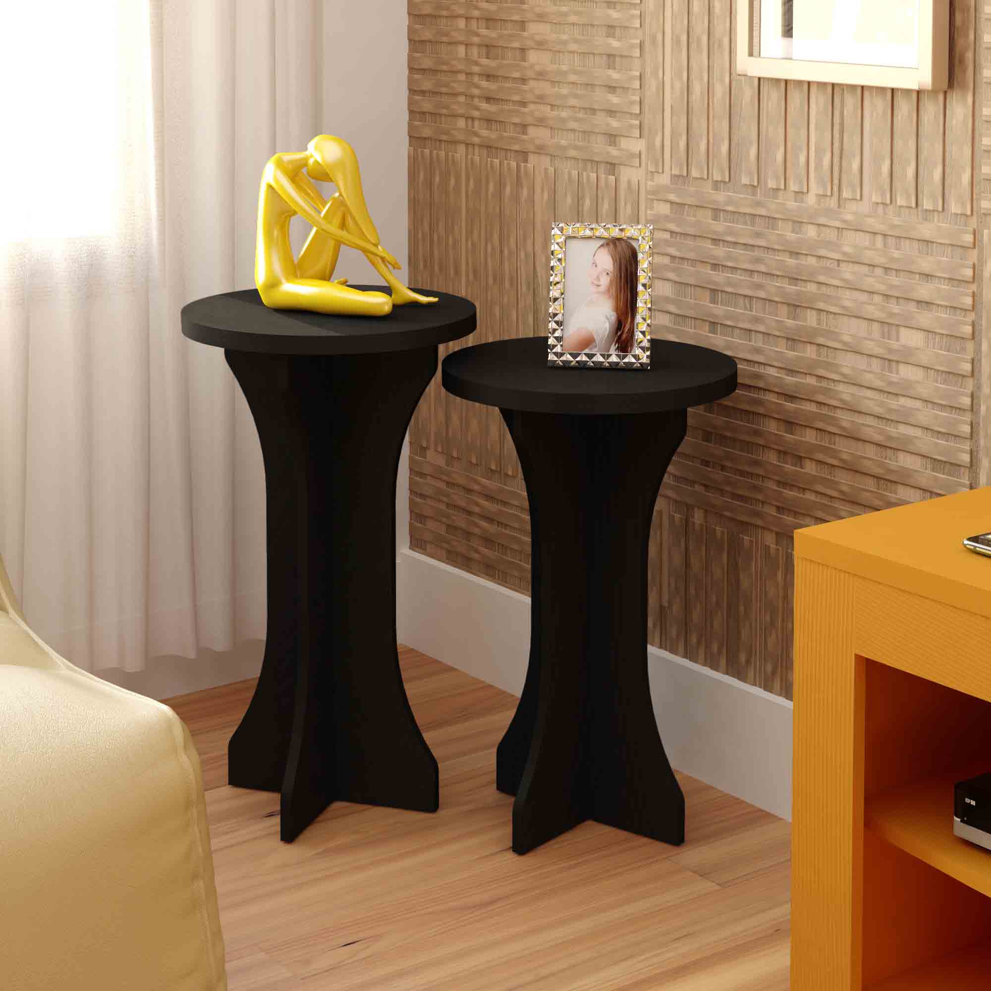 Luck End Tables Black - Click Furniture