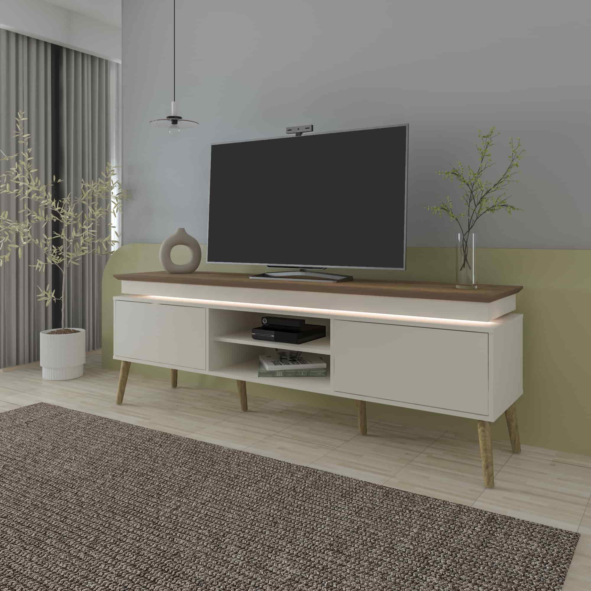 Lumina TV Stand Off White - Click Furniture