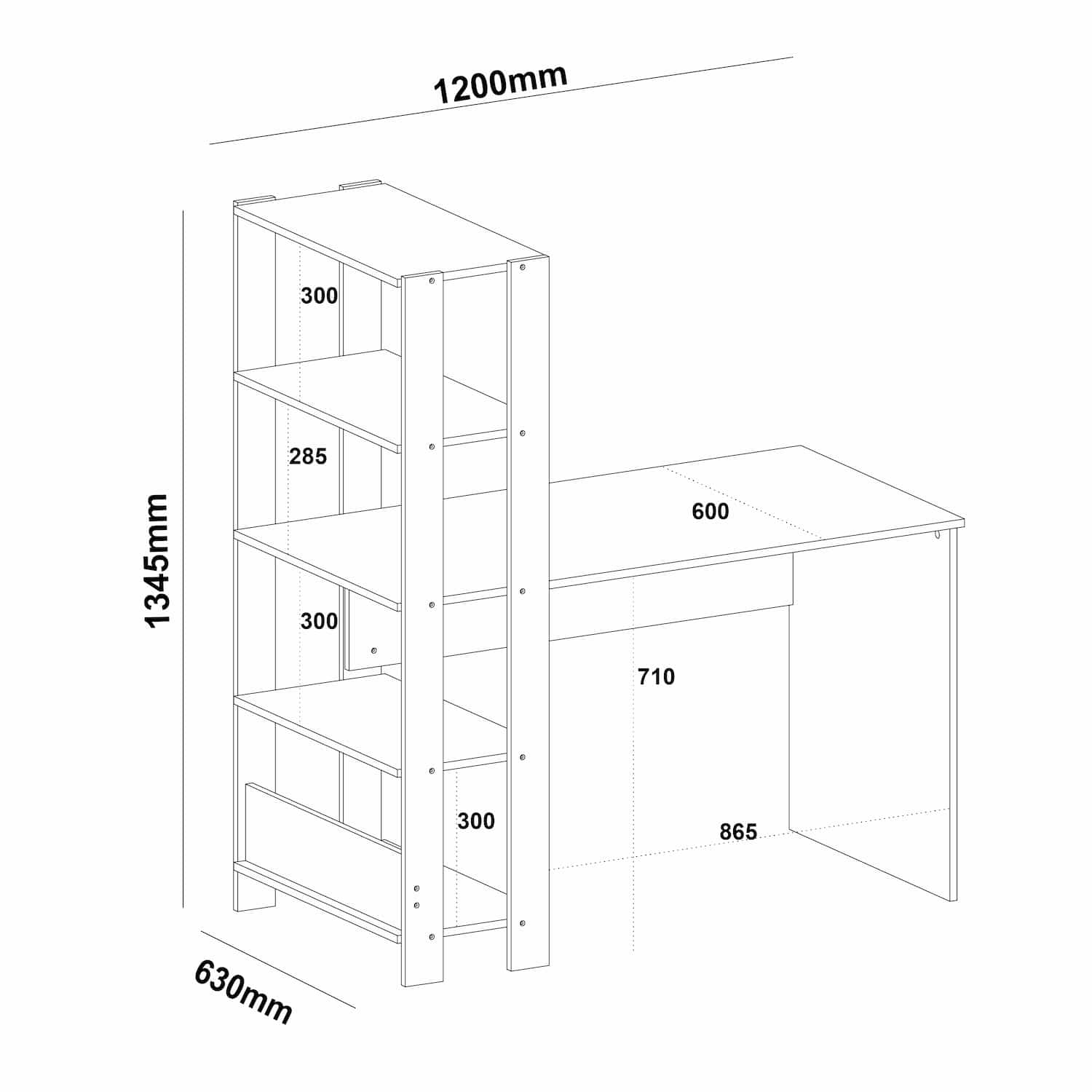 Match Desk White - Click Furniture