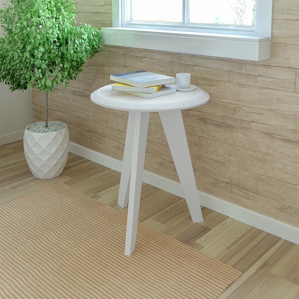 Ellis White End Table - Click Furniture