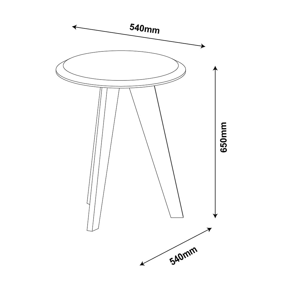Ellis White End Table - Click Furniture