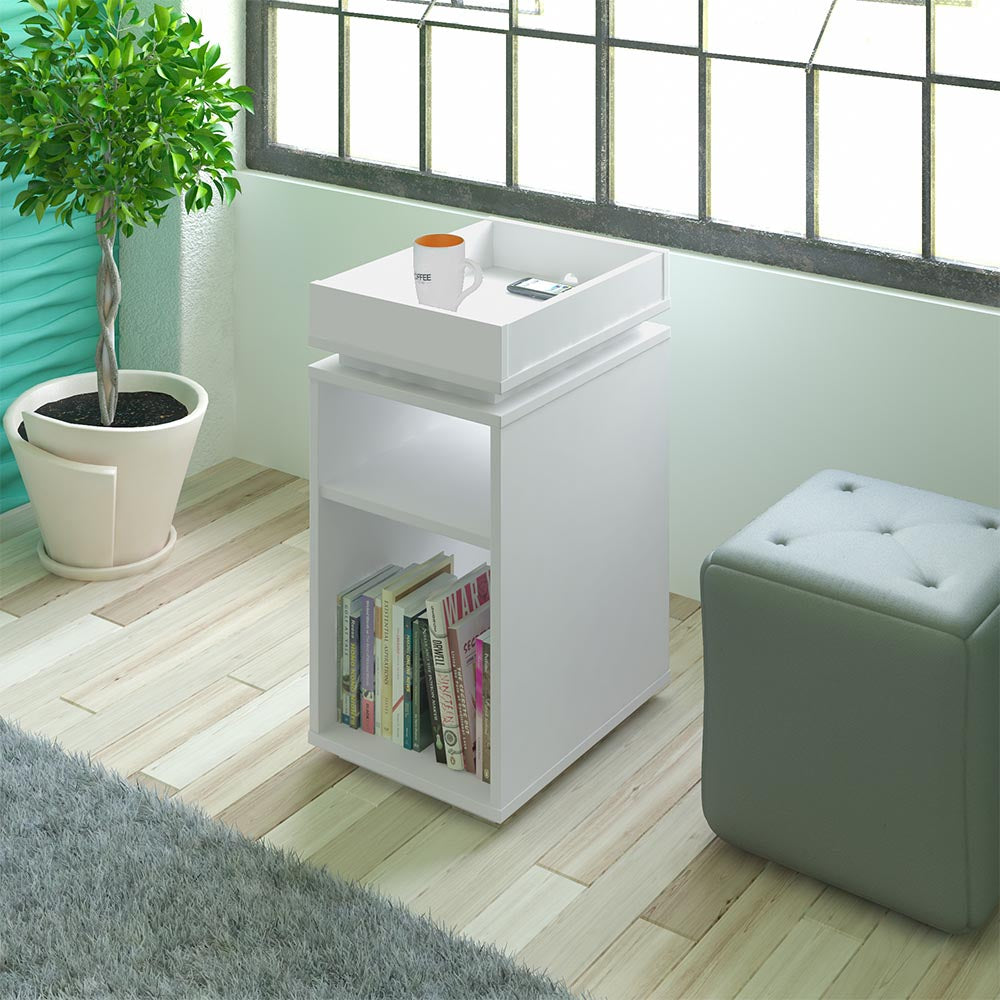 Olivia End Table White - Click Furniture