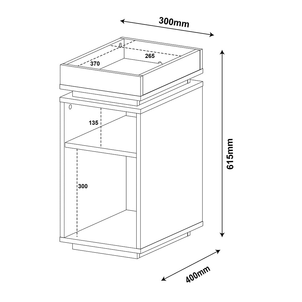 Olivia End Table White - Click Furniture