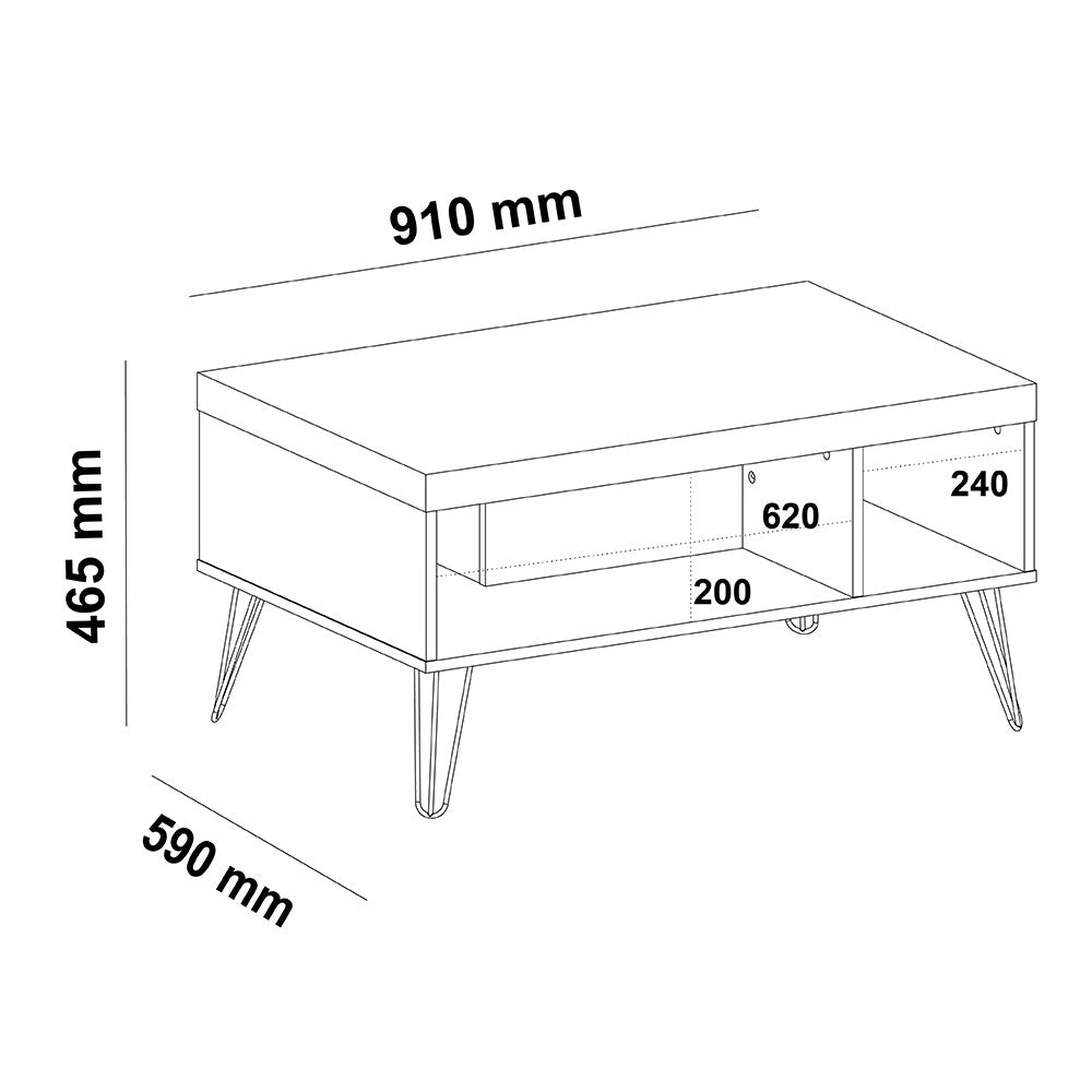 Coffee Table Liberty Black - Click Furniture
