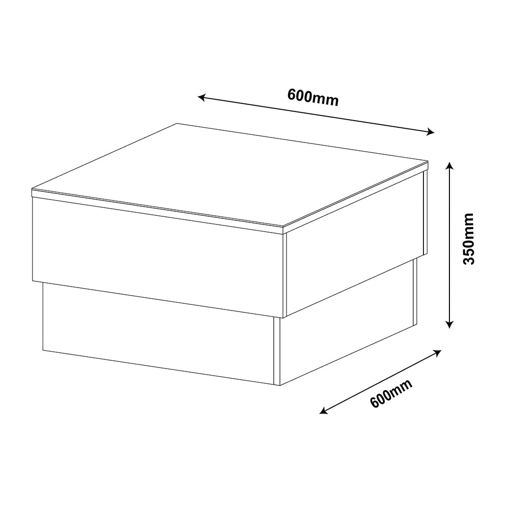 Parati Coffee Table White - Click Furniture