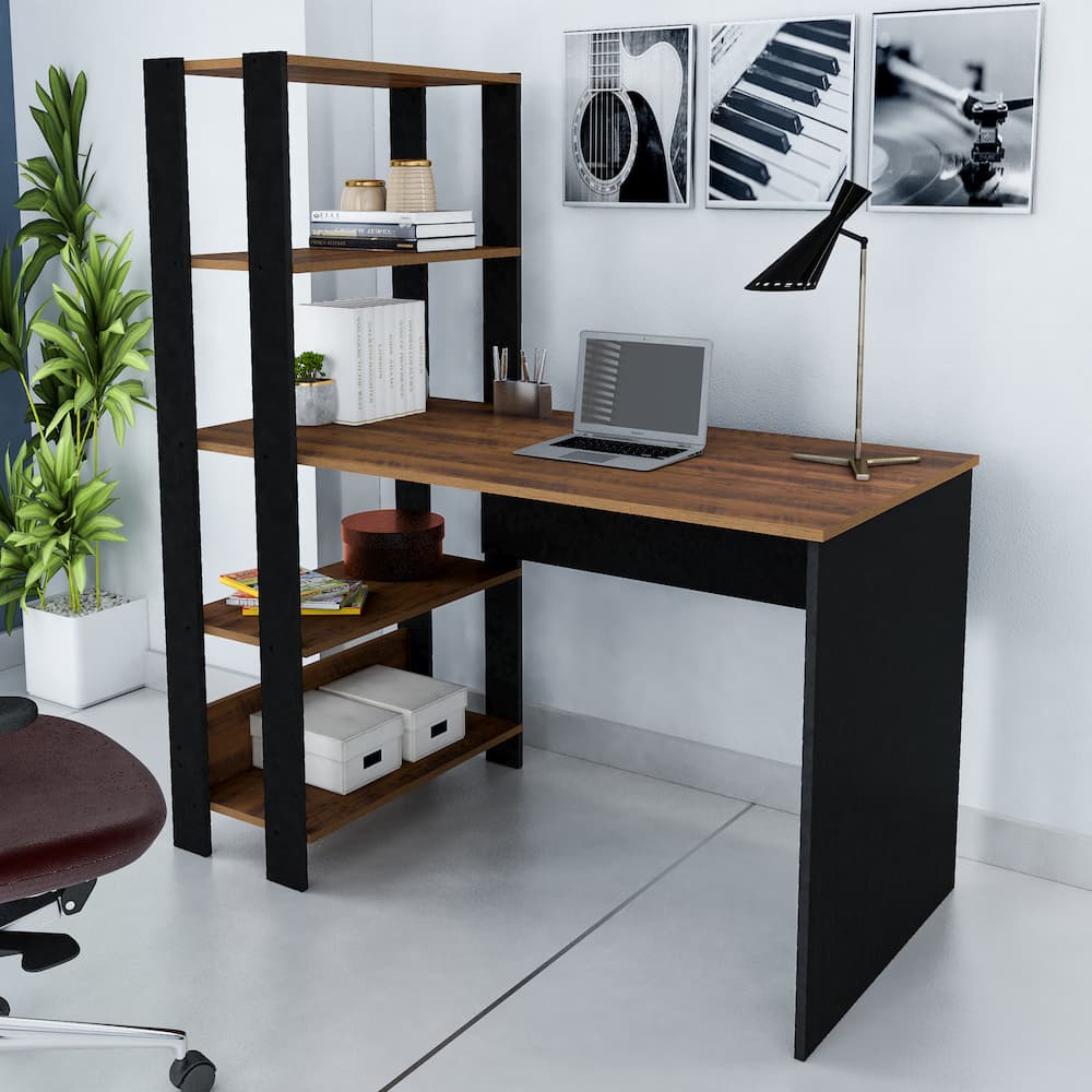 Match Black and Rustic Desk - Click Furniture