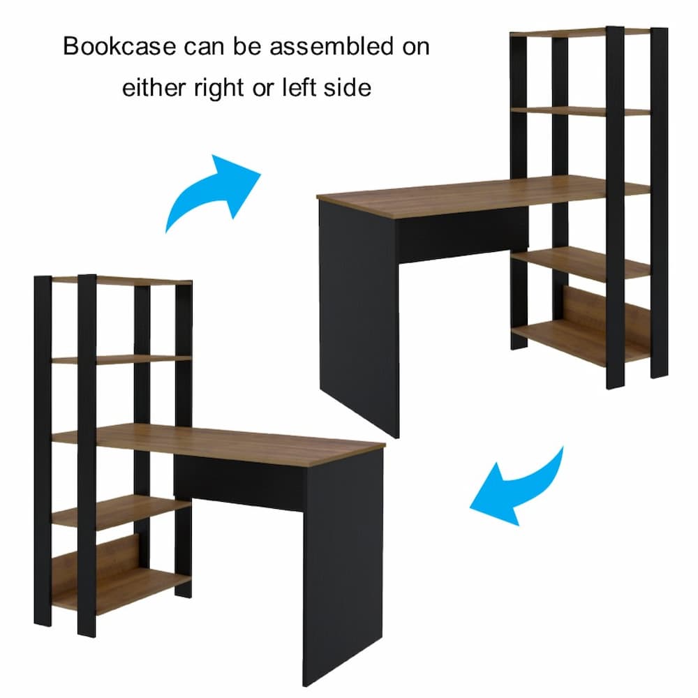 Match Black and Rustic Desk - Click Furniture