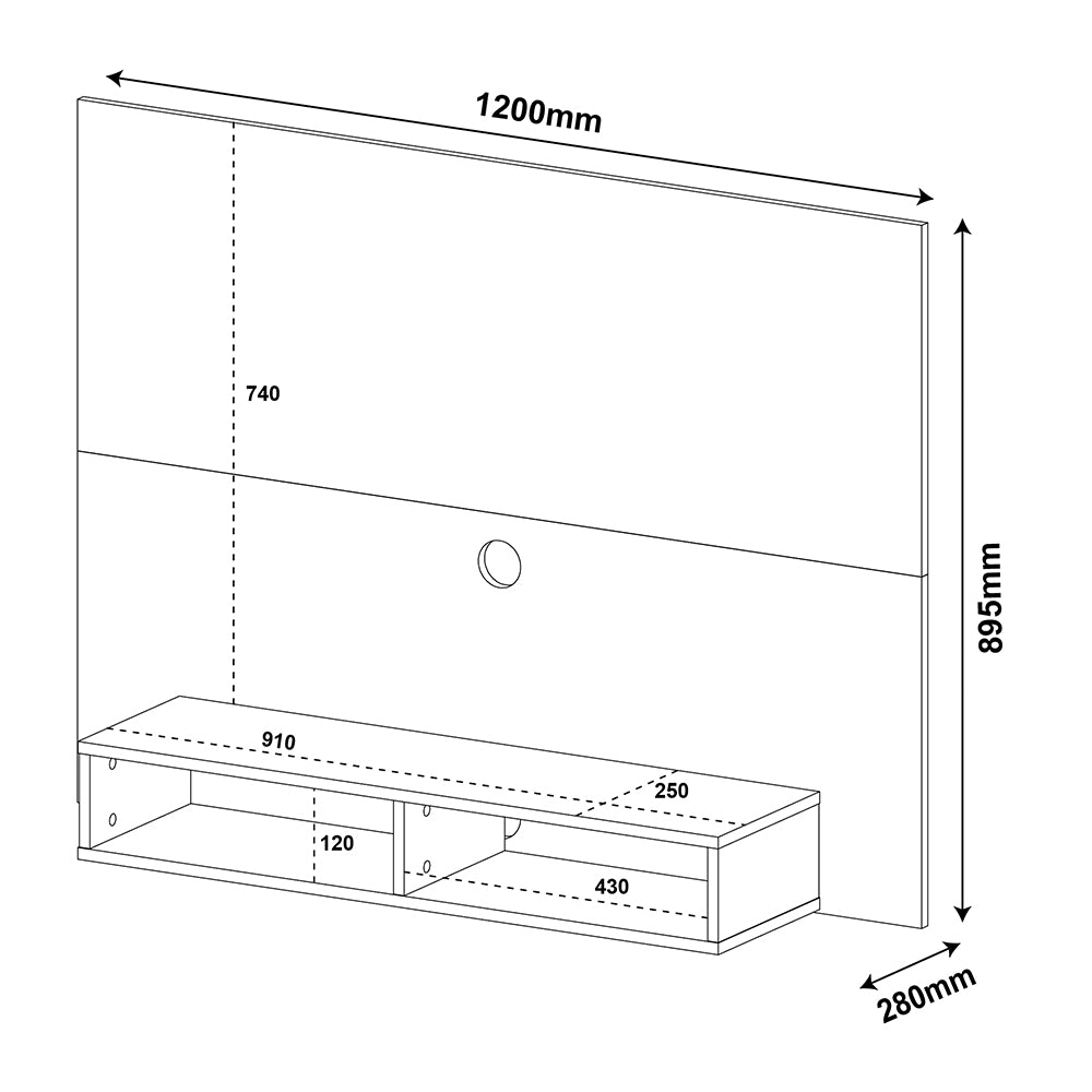 TV Panel Flash White - Click Furniture