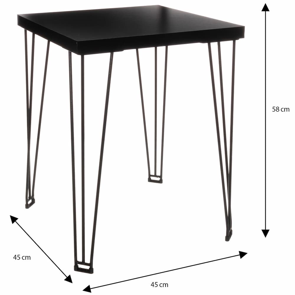 Paris Side Table Black - Click Furniture
