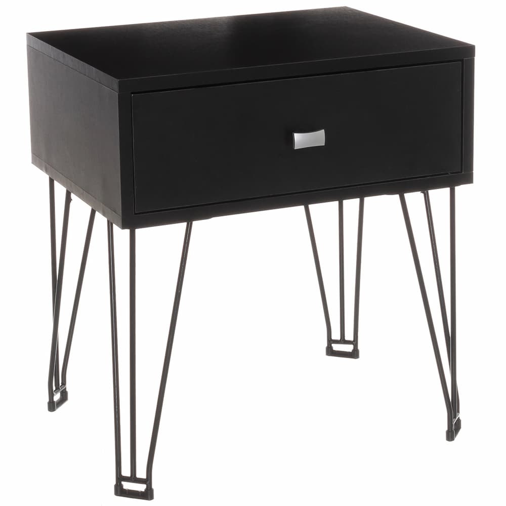 Paris Nightstand Black - Click Furniture