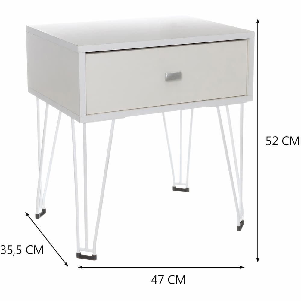 Paris Nightstand White - Click Furniture