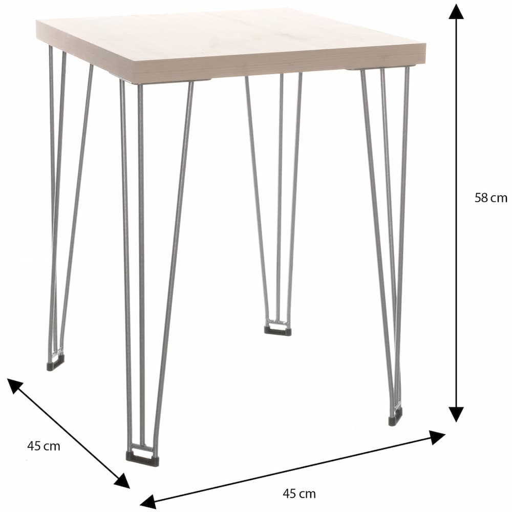 Paris Side Table Silver - Click Furniture