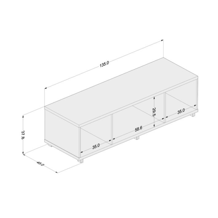 Boise White Tv Stand - Click Furniture