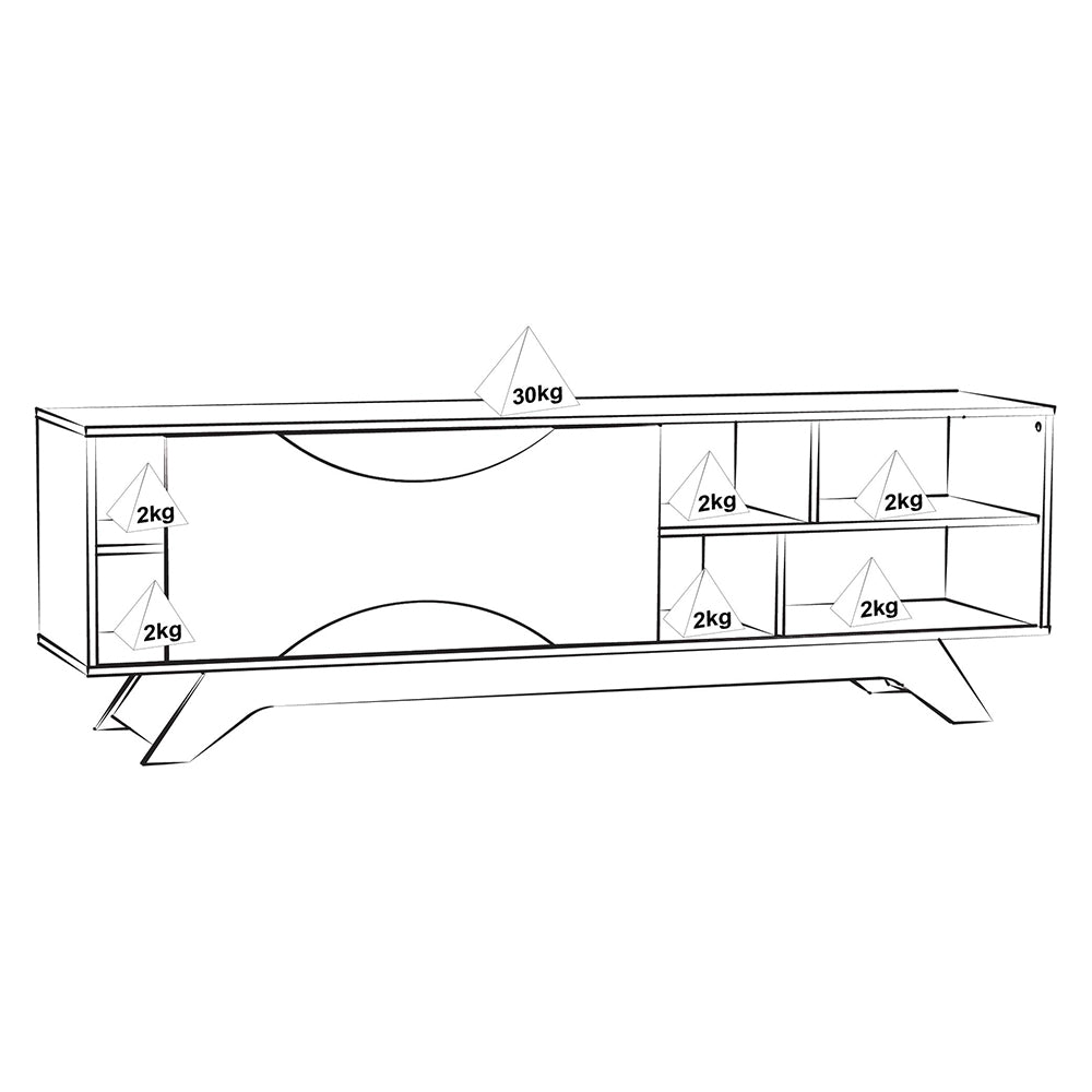 Coral TV Unit Pine - Click Furniture
