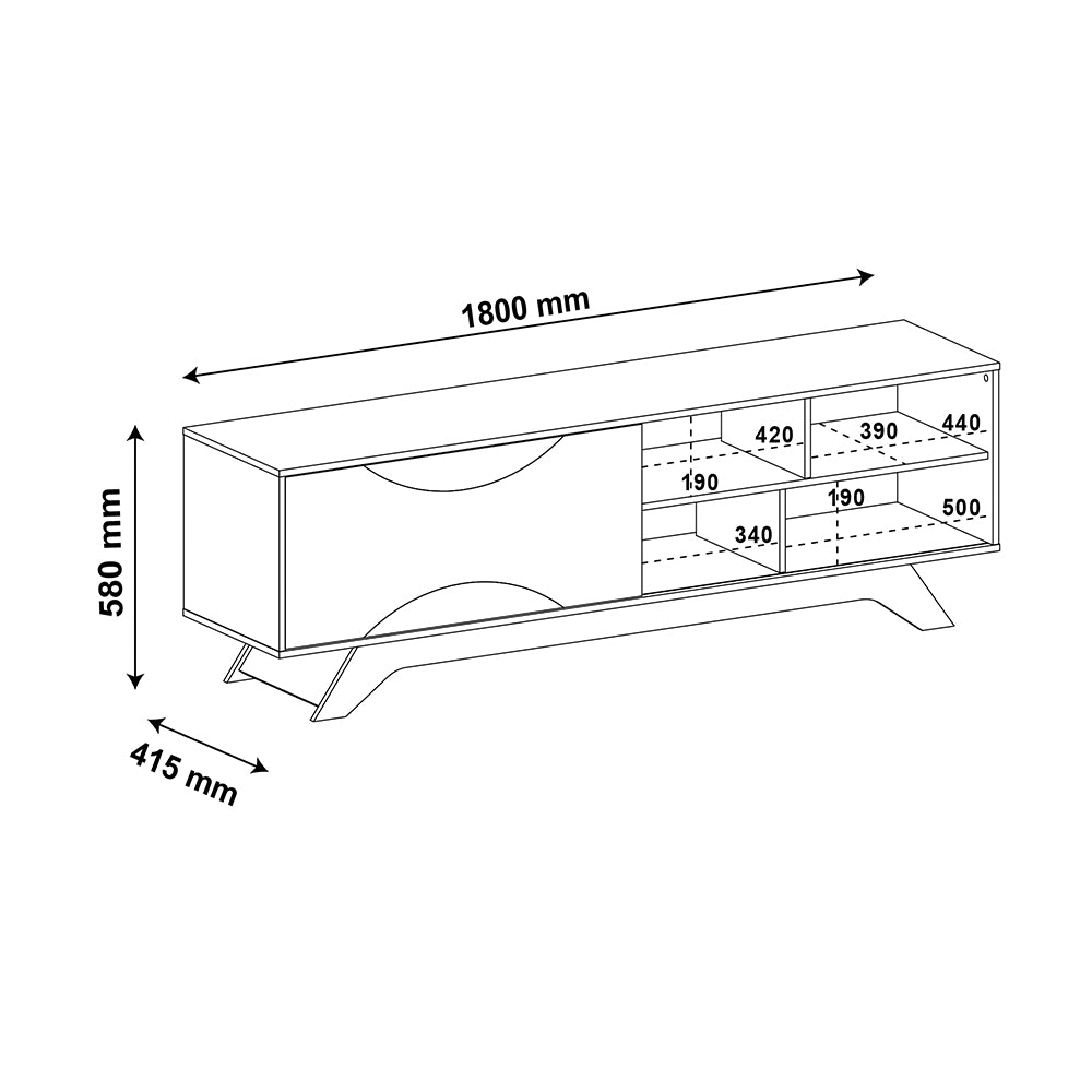 Coral TV Unit Pine - Click Furniture