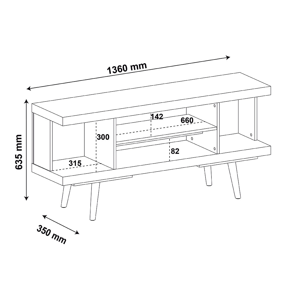 TV Unit Dakota Pine - Click Furniture