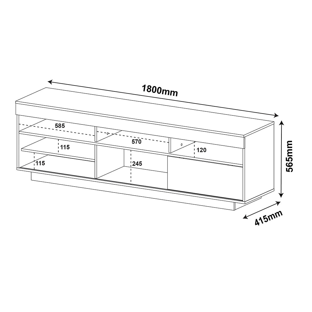 TV Unit Treviso Black - Click Furniture