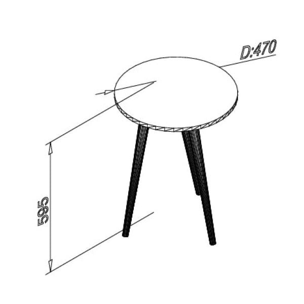 Rio White End Table - Click Furniture