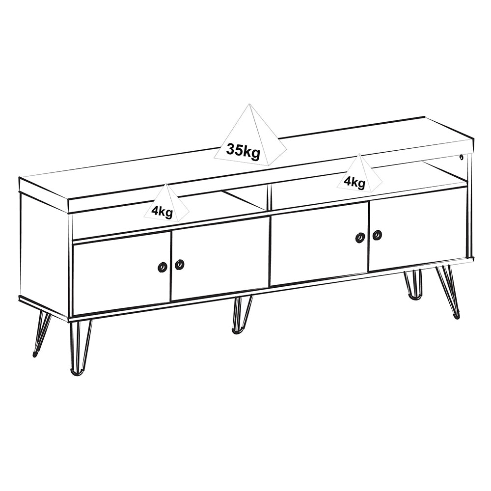 TV Unit Liberty Oak-Off White - Click Furniture
