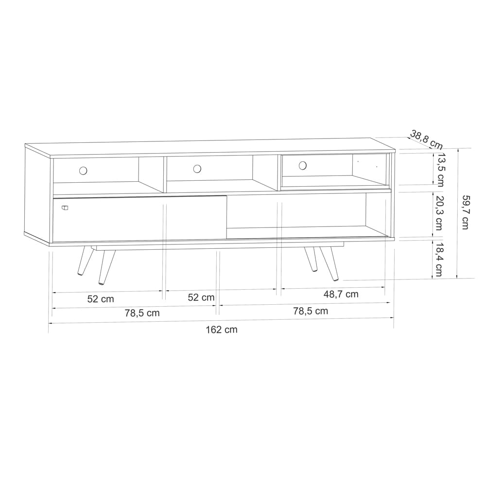 Rosa TV Stand White and Pink - Click Furniture
