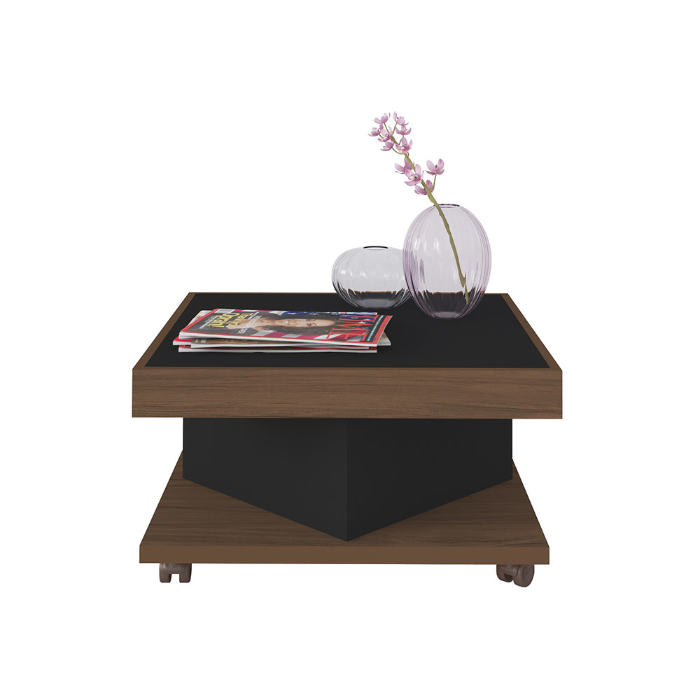 Saara Coffee Table Walnut-Black - Click Furniture