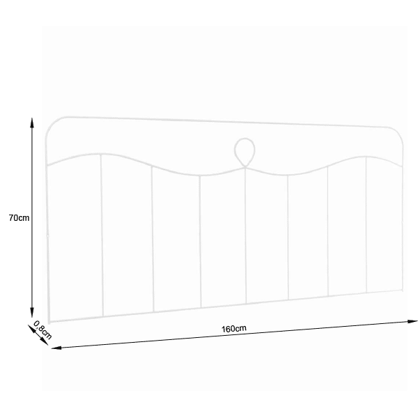 Vatican Queen Headboard White - Click Furniture