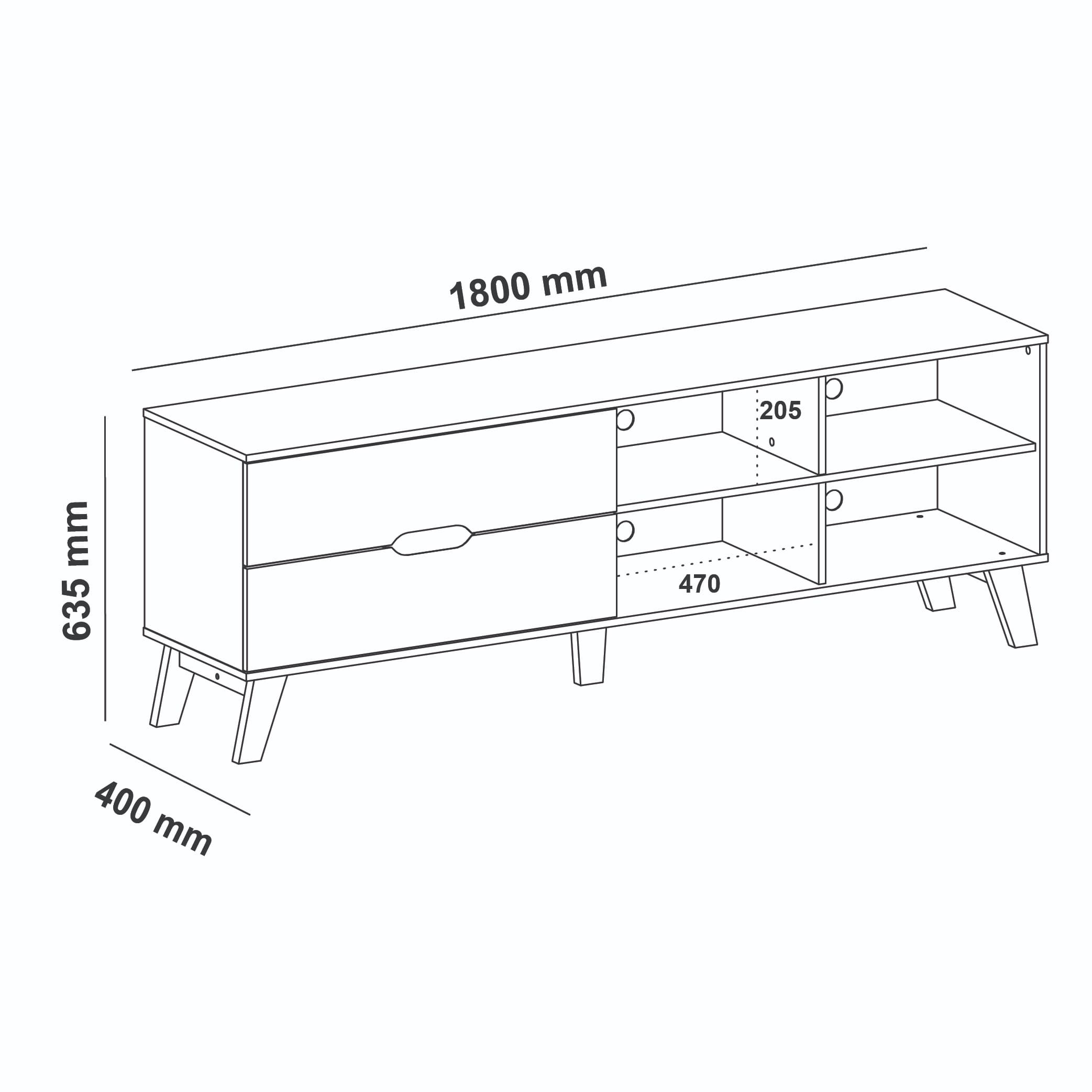 Verona Cream TV Stand - Click Furniture