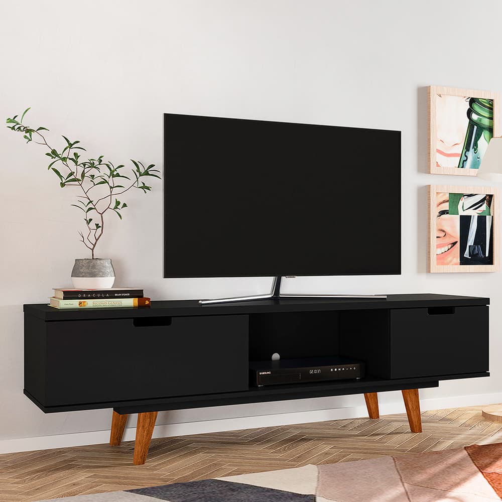 Vintage TV Stand Black - Click Furniture