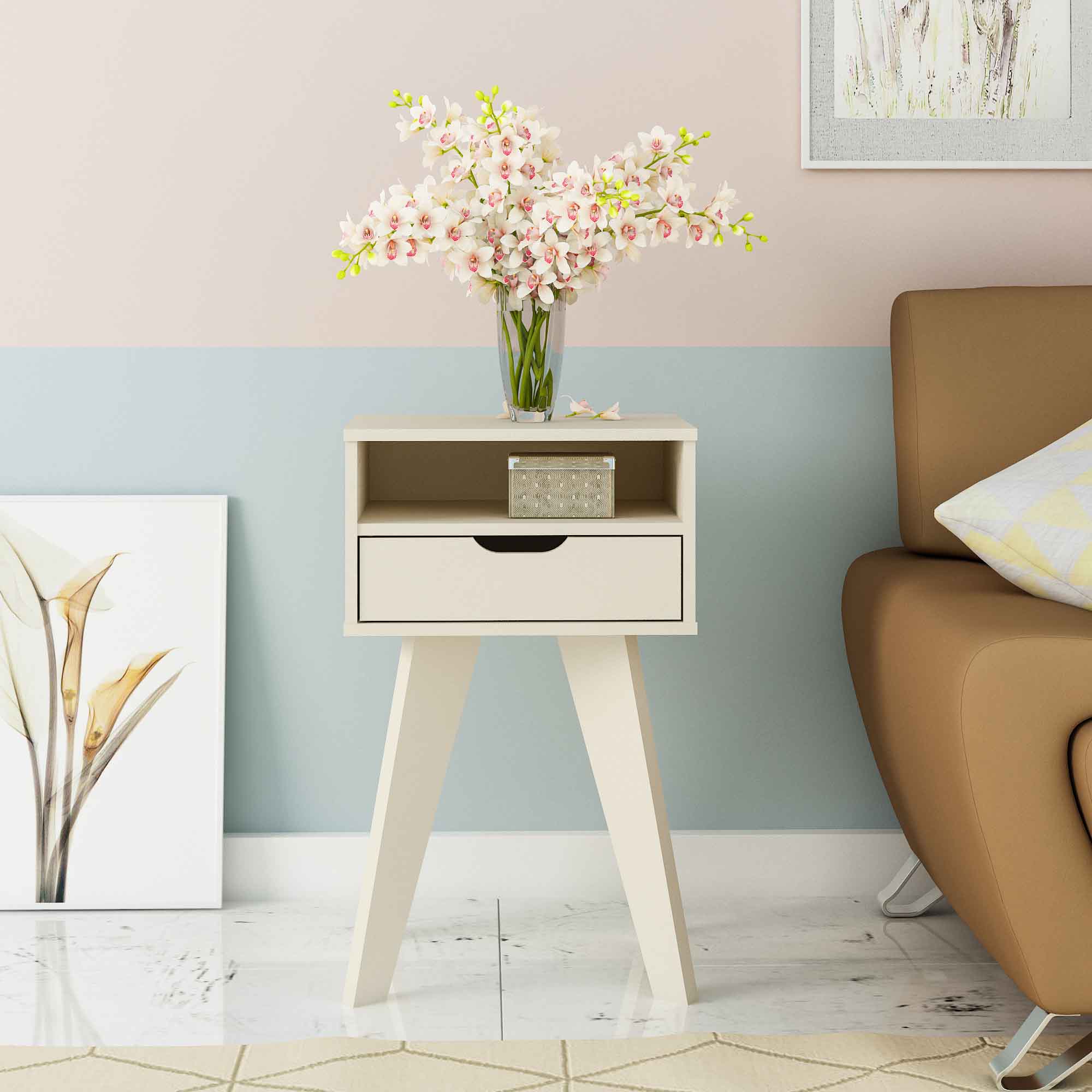 Vip End Table Off White - Click Furniture