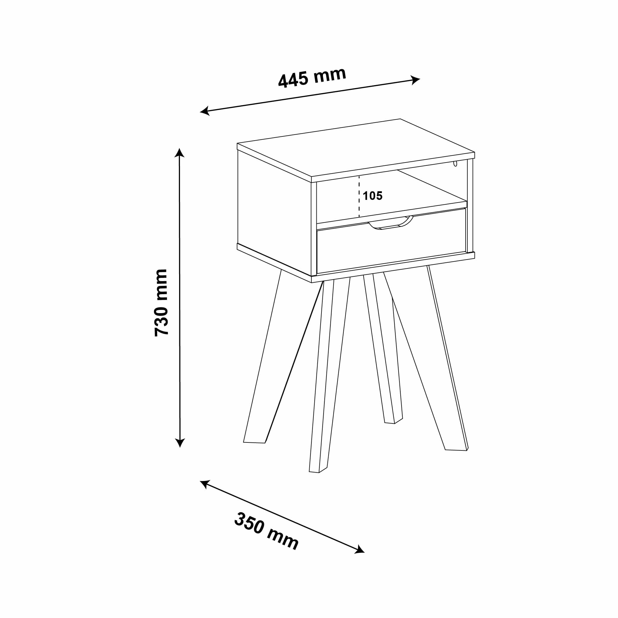 Vip End Table Off White - Click Furniture