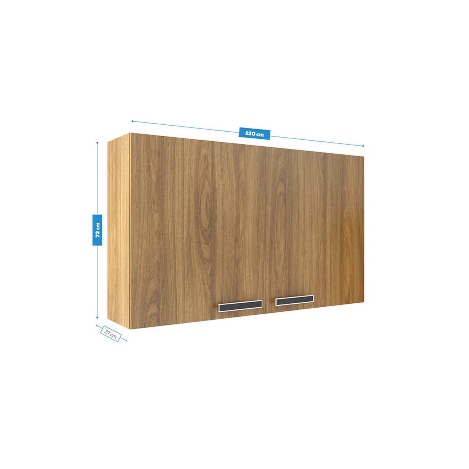 Wall 120 2 Door Unit Brown - Click Furniture