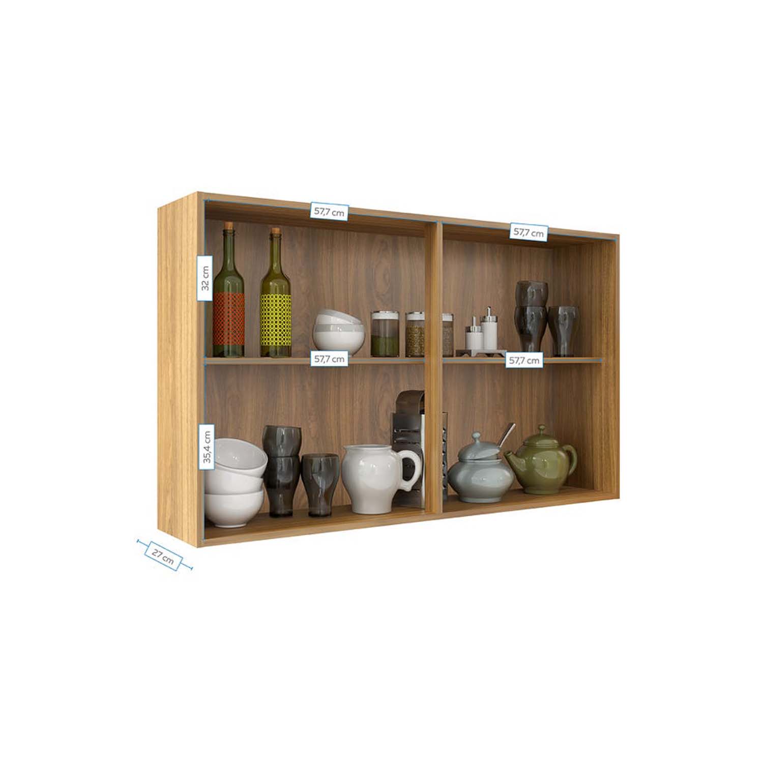 Wall 120 2 Door Unit Brown - Click Furniture