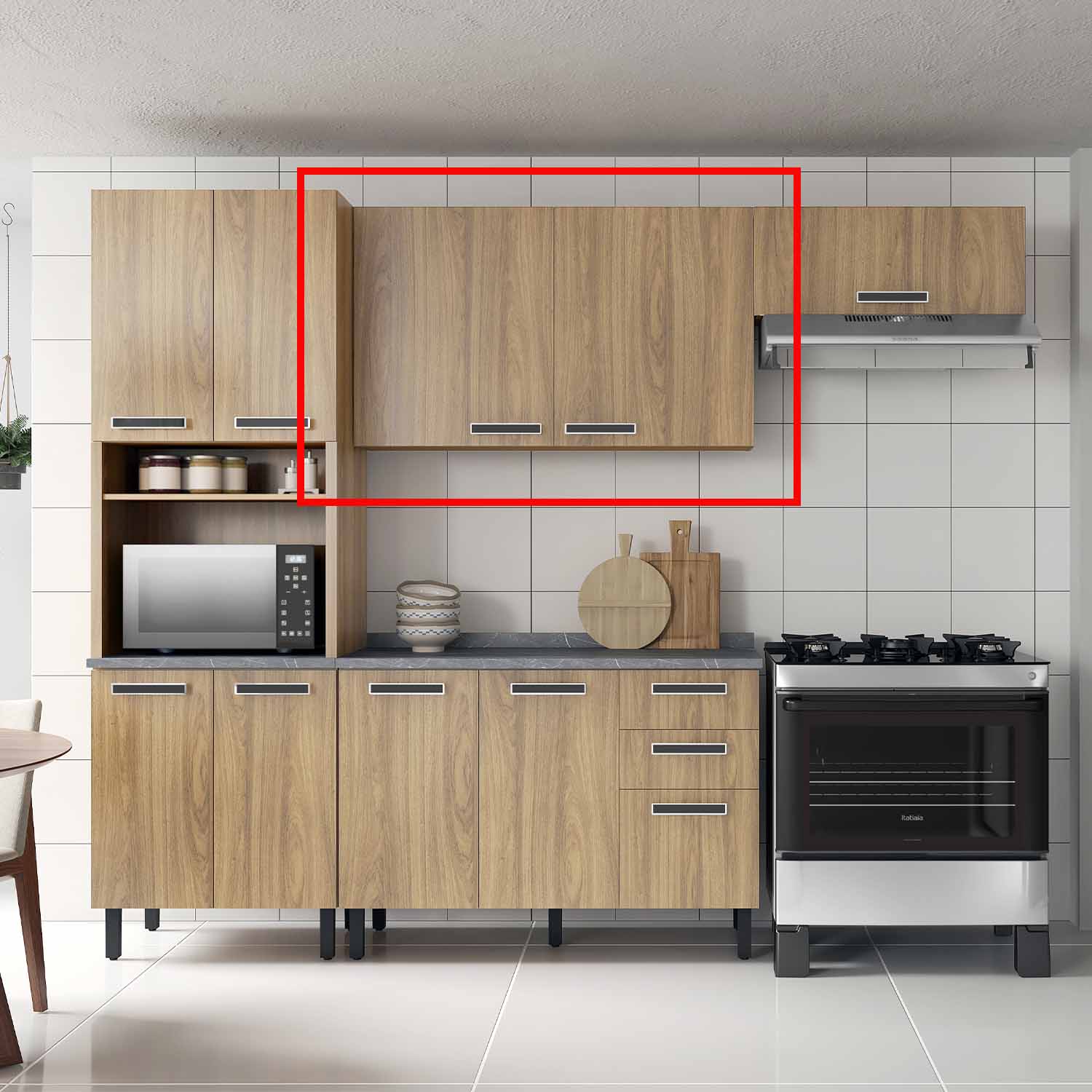 Wall 120 2 Door Unit Brown - Click Furniture