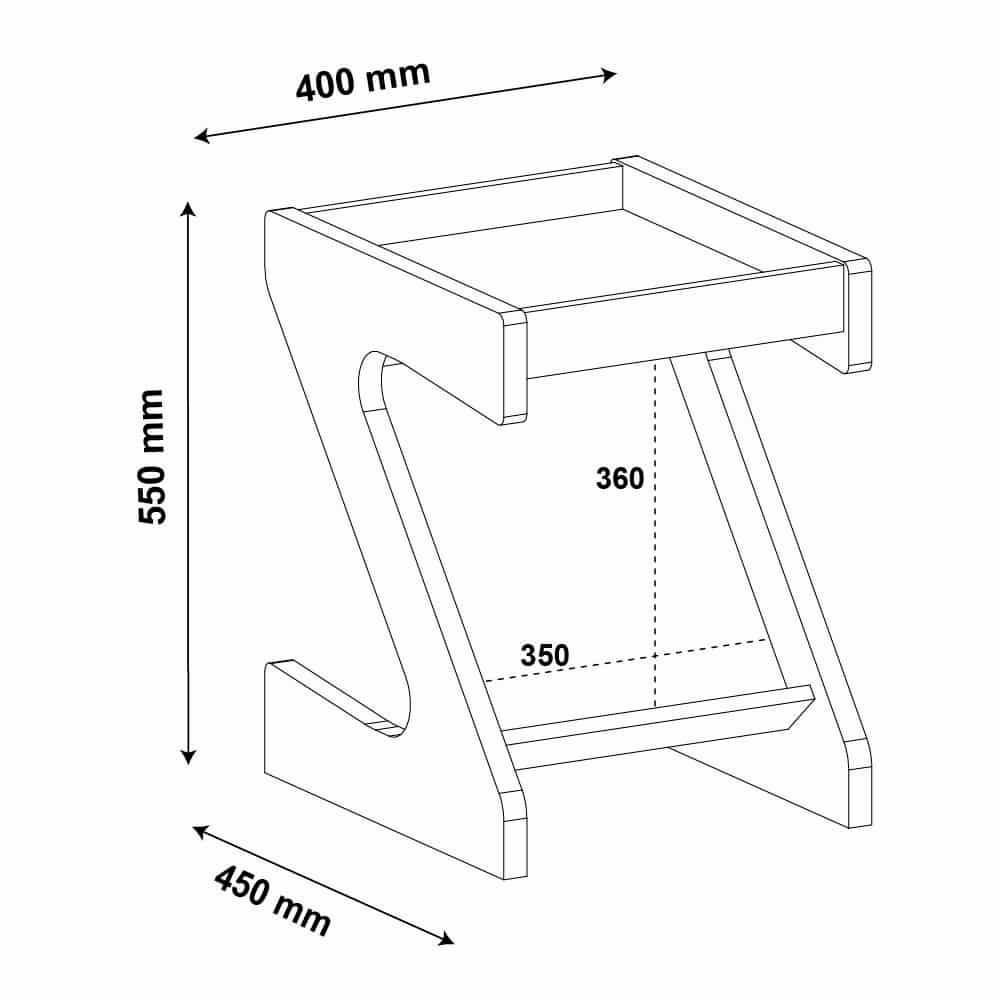 Zeus End Table Black - Click Furniture