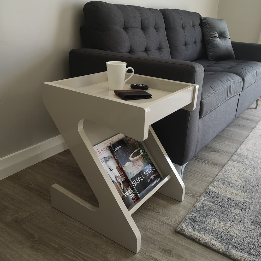 Zeus End Table Off White - Click Furniture