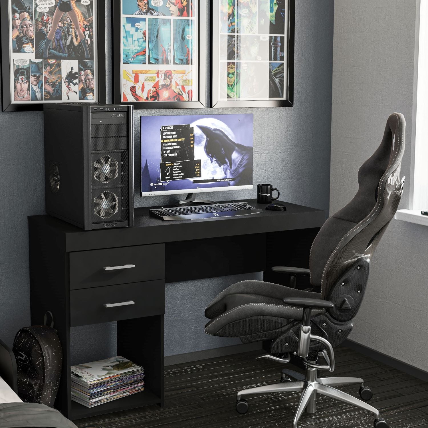 Malta Black Office Table - Click Furniture