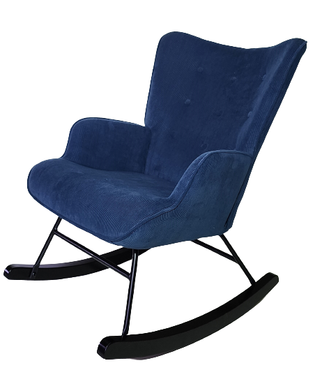 Alysah Rocking Chair Navy Blue