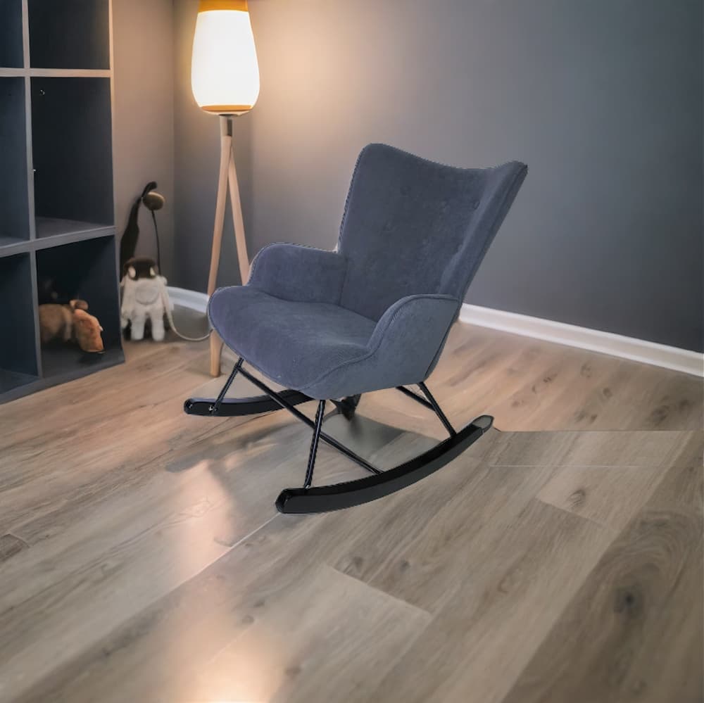 Alysah Rocking Chair Charcoal Grey