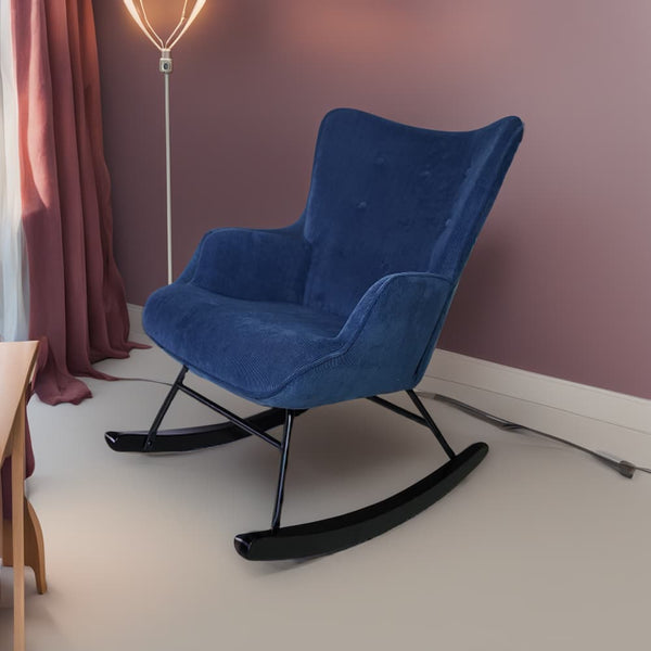 Alysah Rocking Chair Navy Blue
