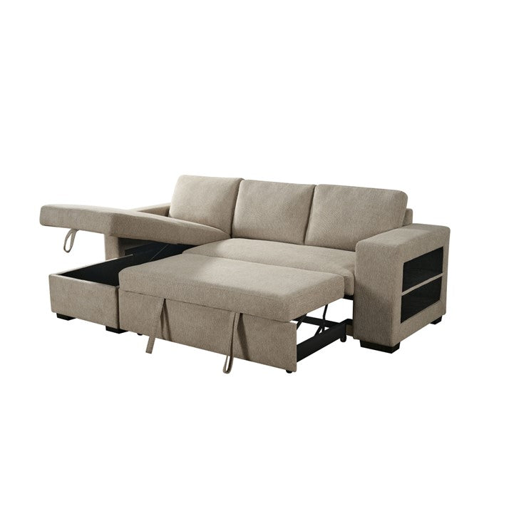 Anna Beige Reversible Sofa and Bed