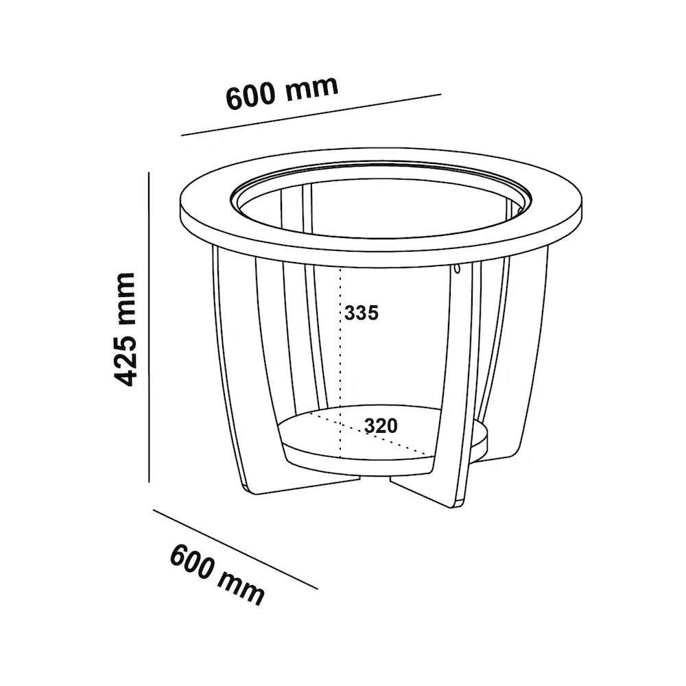 Curved White Coffee Table