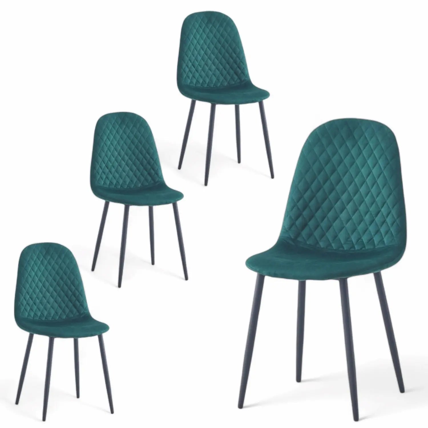 Erika Dining Chair Green - SET of 4