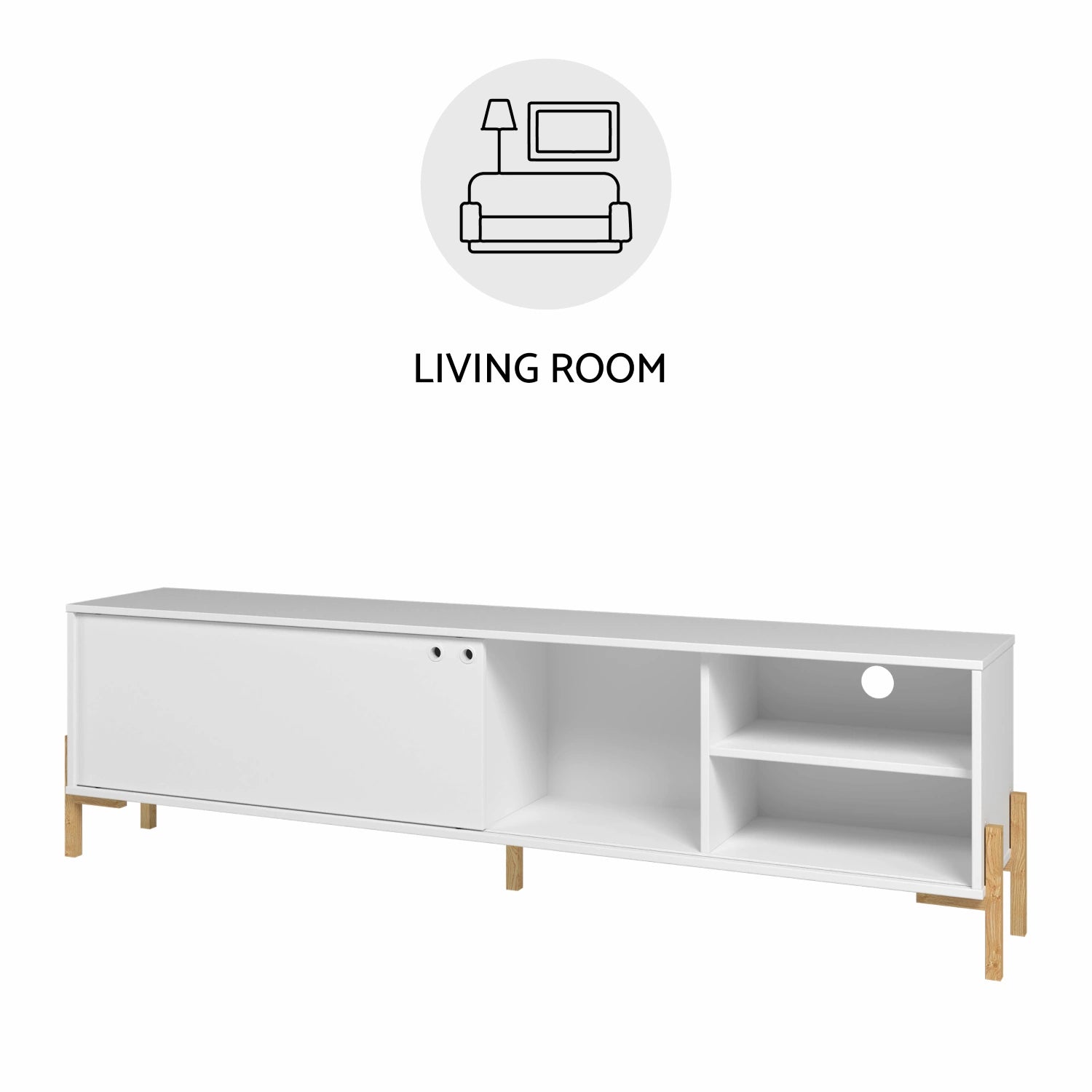 Helsinki TV Stand White